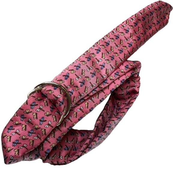 Old Navy Vintage Y2K Pink Scarf Dragonfly Silk Belt - Picture 1 of 8